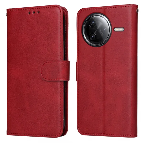 SMOOTH Peňaženkové puzdro pre Xiaomi Poco F7 Ultra červené
