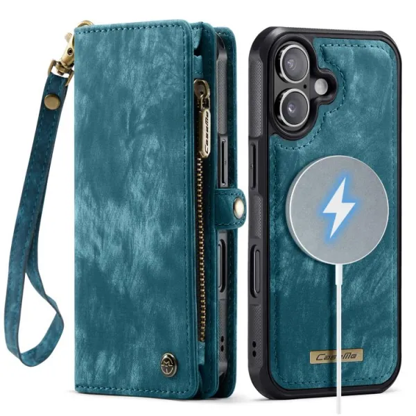WALLET Ochranný kryt s peňaženkou 2v1 pre Apple iPhone 17 modrý