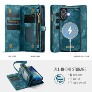 WALLET Ochranný kryt s peňaženkou 2v1 pre Apple iPhone 17 modrý