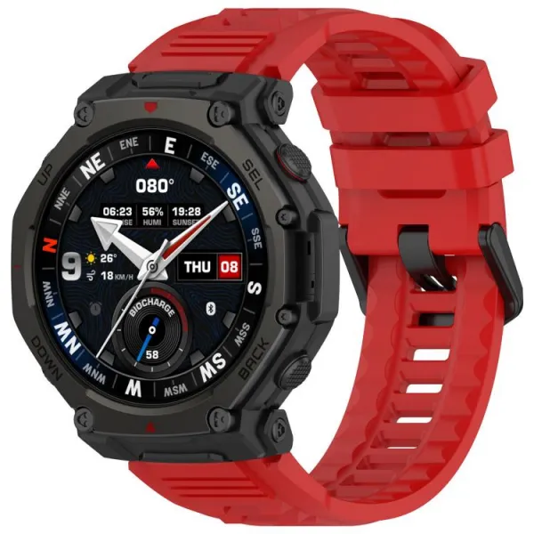 SILICONE Vymeniteľný remienok pre Amazfit T-Rex 3 Pro 48mm červený