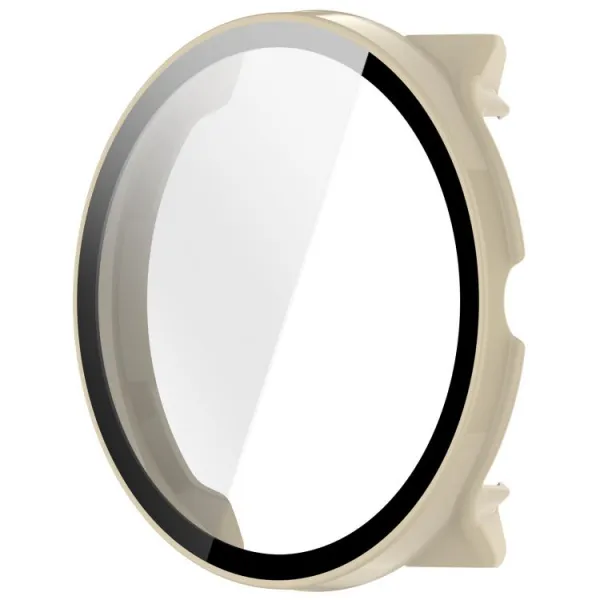 PC FULL COVER Plastový kryt so sklom pre Suunto Race 2 IVORY
