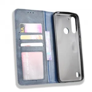 BUSINESS Peňaženkové puzdro pre Motorola Moto G8 Power Lite modré