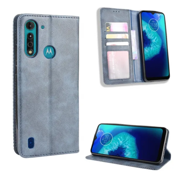 BUSINESS Peňaženkové puzdro pre Motorola Moto G8 Power Lite modré