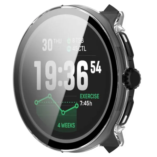 PC FULL COVER Plastový kryt so sklom pre Suunto Race 2 priehľadný
