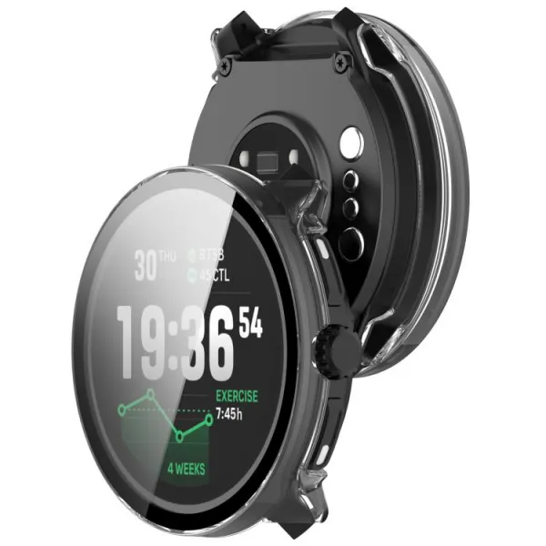 PC FULL COVER Plastový kryt so sklom pre Suunto Race 2 priehľadný