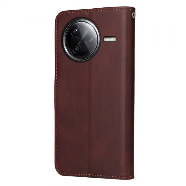 SMOOTH Peňaženkové puzdro pre Xiaomi Poco F7 Ultra hnedé