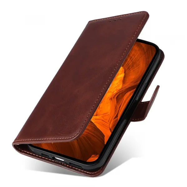 SMOOTH Peňaženkové puzdro pre Xiaomi Poco F7 Ultra hnedé