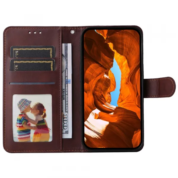 SMOOTH Peňaženkové puzdro pre Xiaomi Poco F7 Ultra hnedé