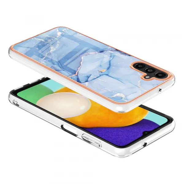 IMD MARBLE Ochranný kryt pre Samsung Galaxy A56 BLUE