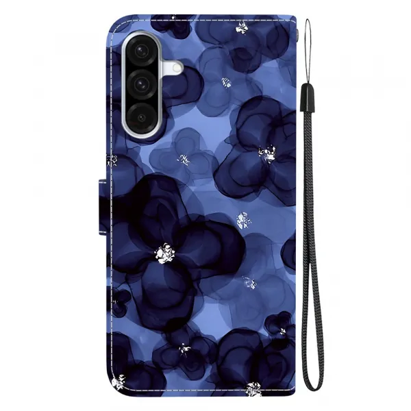 ART Peňaženkový obal pre Samsung Galaxy A56 INK BLUE FLOWER