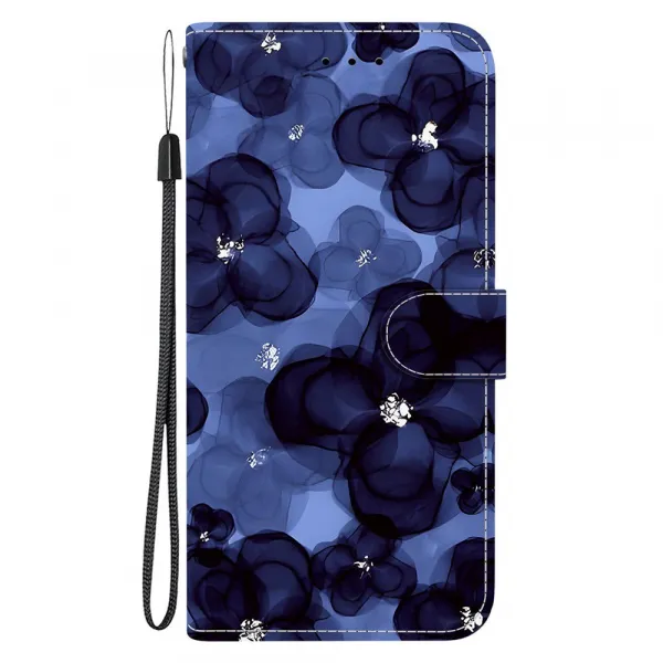 ART Peňaženkový obal pre Samsung Galaxy A56 INK BLUE FLOWER