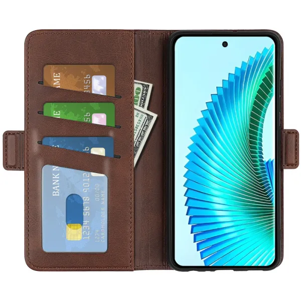 SIDE Peňaženkové puzdro pre Honor Magic6 Lite 5G tmavohnedé