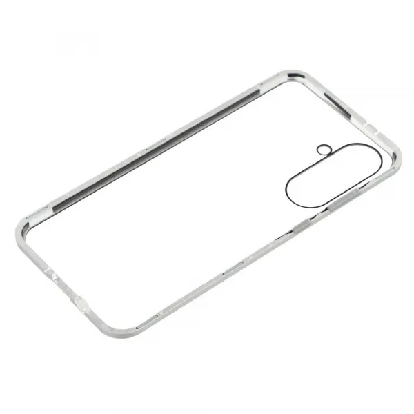 Magnetický kryt 360 pre Samsung Galaxy A56 strieborný