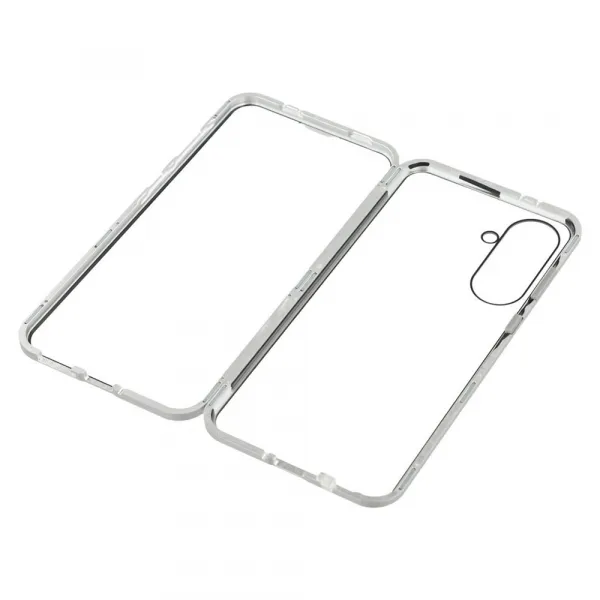 Magnetický kryt 360 pre Samsung Galaxy A56 strieborný