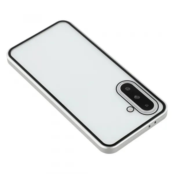 Magnetický kryt 360 pre Samsung Galaxy A56 strieborný