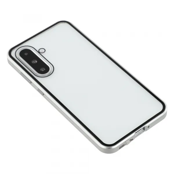 Magnetický kryt 360 pre Samsung Galaxy A56 strieborný