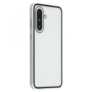 Magnetický kryt 360 pre Samsung Galaxy A56 strieborný
