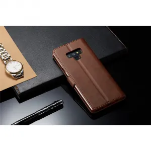 IMEEKE Peňaženkový obal pre Samsung Galaxy Note 9 tmavohnedý