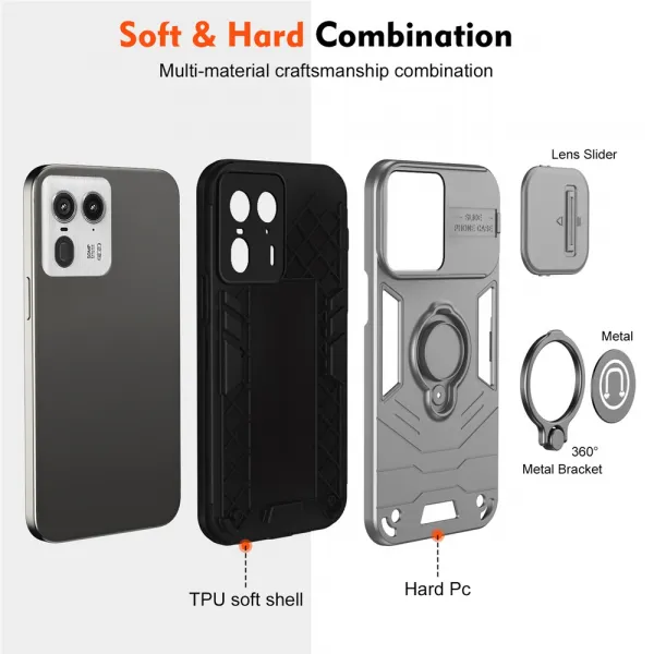 CAMPROTECT Obal s držiakom pre Motorola Edge 50 Ultra šedý