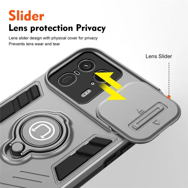 CAMPROTECT Obal s držiakom pre Motorola Edge 50 Ultra šedý