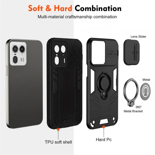 CAMPROTECT Obal s držiakom pre Motorola Edge 50 Ultra čierny