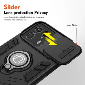 CAMPROTECT Obal s držiakom pre Motorola Edge 50 Ultra čierny