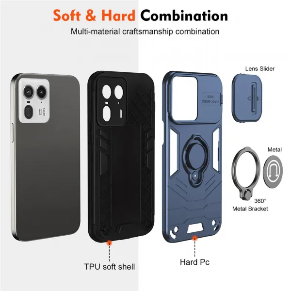 CAMPROTECT Obal s držiakom pre Motorola Edge 50 Ultra modrý