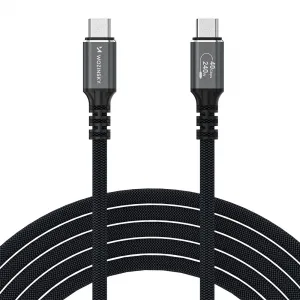 MG WPS-UY41S kábel USB-C / Thunderbolt 4 4K 240W 1m, čierny