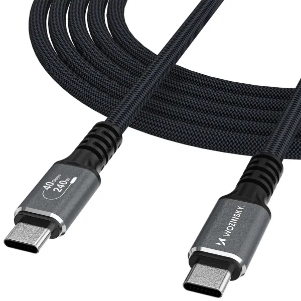 MG WPS-UY41S kábel USB-C / Thunderbolt 4 4K 240W 1m, čierny