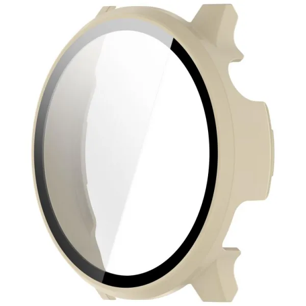 PC FULL COVER Plastový kryt so sklom pre Garmin Venu 4 45mm IVORY