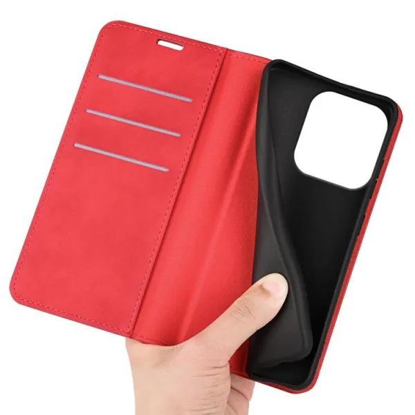 MAGNETIC Zaklápací kryt pre Honor X5c Plus červený