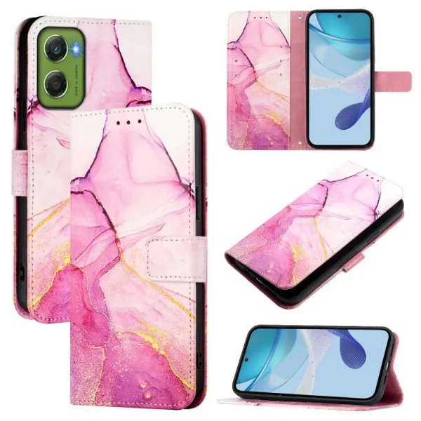 ART MARBLE Peňaženkový kryt pre Motorola Moto G06 / G06 Power PINK