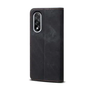 DENIM Peňaženkový kryt pre OnePlus Nord 5 5G čierny