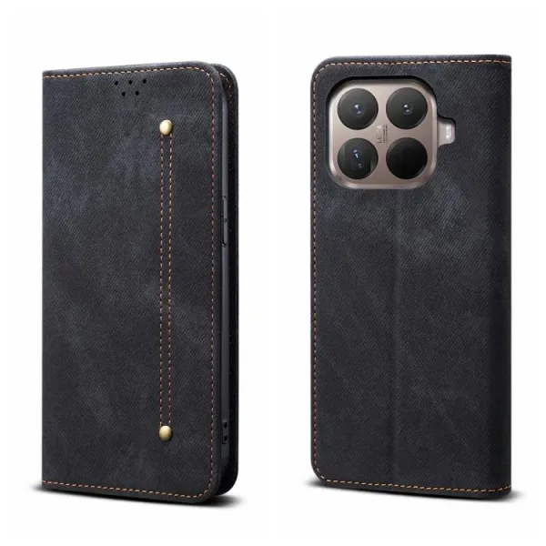 DENIM Peňaženkový kryt pre Xiaomi 15T Pro čierny