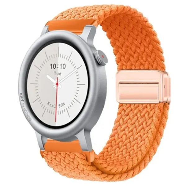 BRAIDED Nylonový remienok pre CMF Watch 3 Pro oranžový