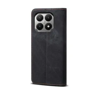 DENIM Peňaženkový kryt pre Xiaomi 15T čierny