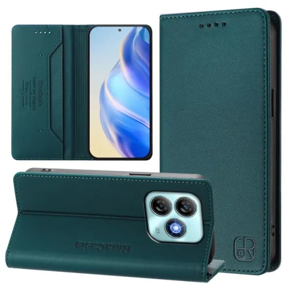 RINA Zaklápacie puzdro pre ZTE Blade A75 tmavozelené