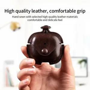 LEATHER POCKET Puzdro pre slúchadlá AirPods Pro 3 modré