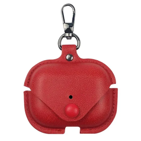 LEATHER POCKET Puzdro pre slúchadlá AirPods Pro 3 červené