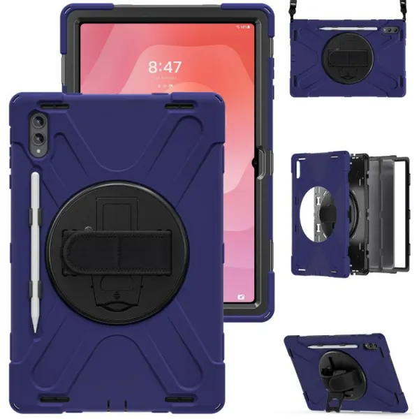 SOLID Odolný obal pre Samsung Galaxy Tab S11 Ultra tmavomodrý