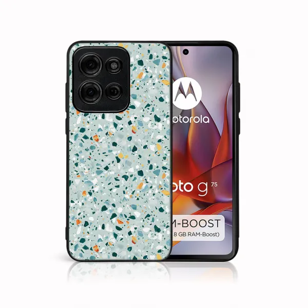 MY ART Ochranný kryt pre Motorola Moto G75 5G BLUE TERRAZZO (164)