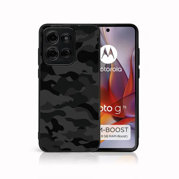 MY ART Ochranný kryt pre Motorola Moto G75 5G BLACK CAMO (234)