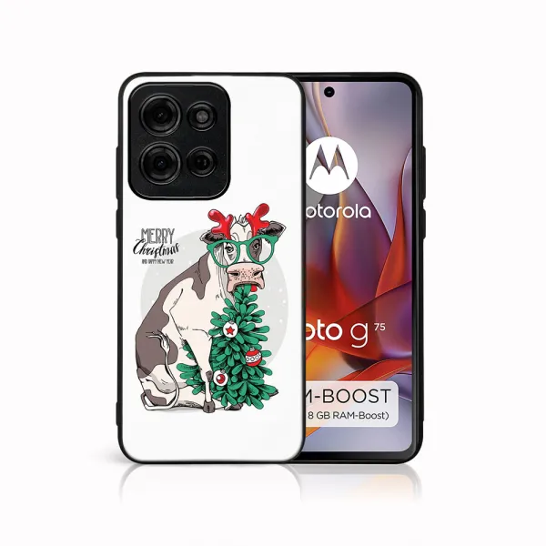 MY ART Kryt s vianočným dizajnom Motorola Moto G75 5G MERRY CHRISTMAS (074)