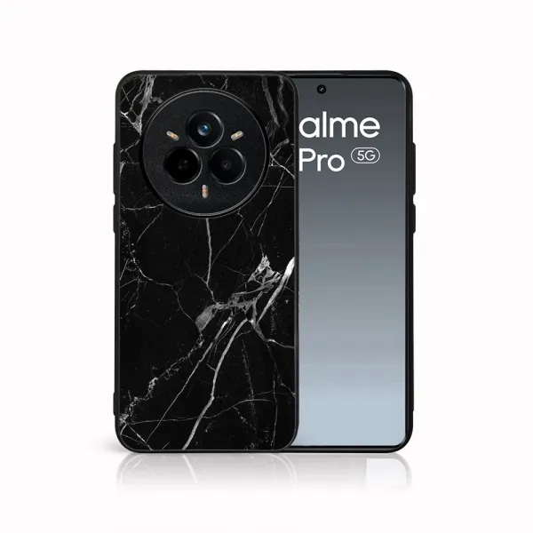 MY ART Ochranný kryt pre Realme 14 Pro+ 5G BLACK MARBLE (142)
