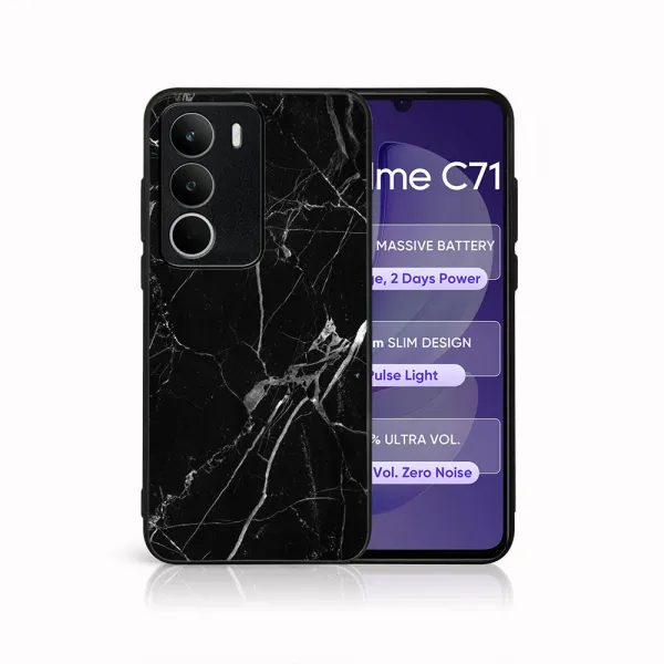MY ART Ochranný kryt pre Realme C71 BLACK MARBLE (142)