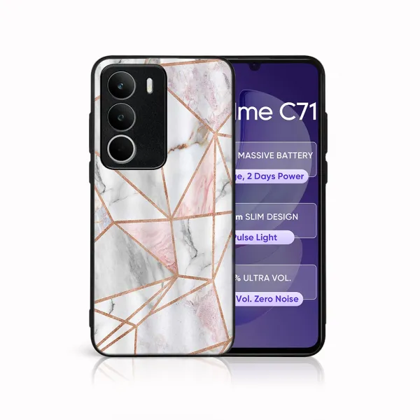 MY ART Ochranný kryt pre Realme C71 PINK MARBLE (143)