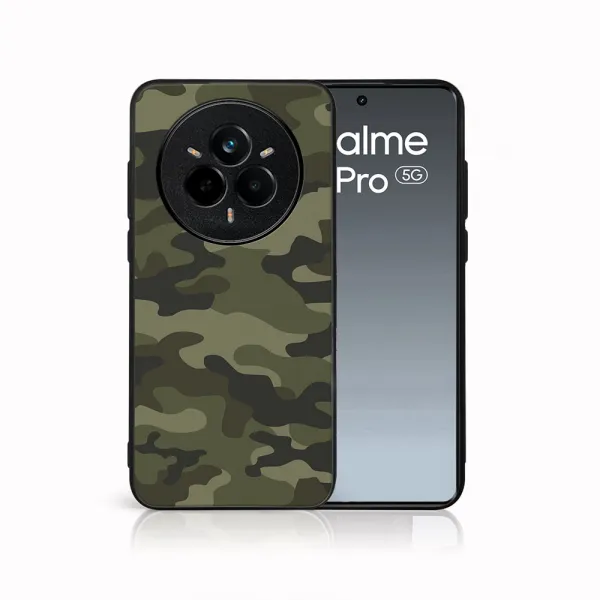 MY ART Ochranný kryt pre Realme 14 Pro+ 5G GREEN CAMO (235)