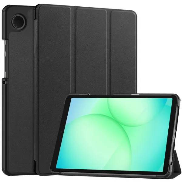 LEATHER Zaklápací kryt pre Samsung Galaxy Tab A11 čierny