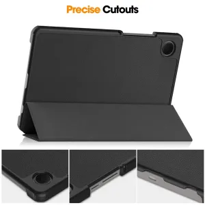 LEATHER Zaklápací kryt pre Samsung Galaxy Tab A11 čierny