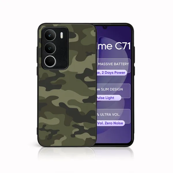 MY ART Ochranný kryt pre Realme C71 GREEN CAMO (235)